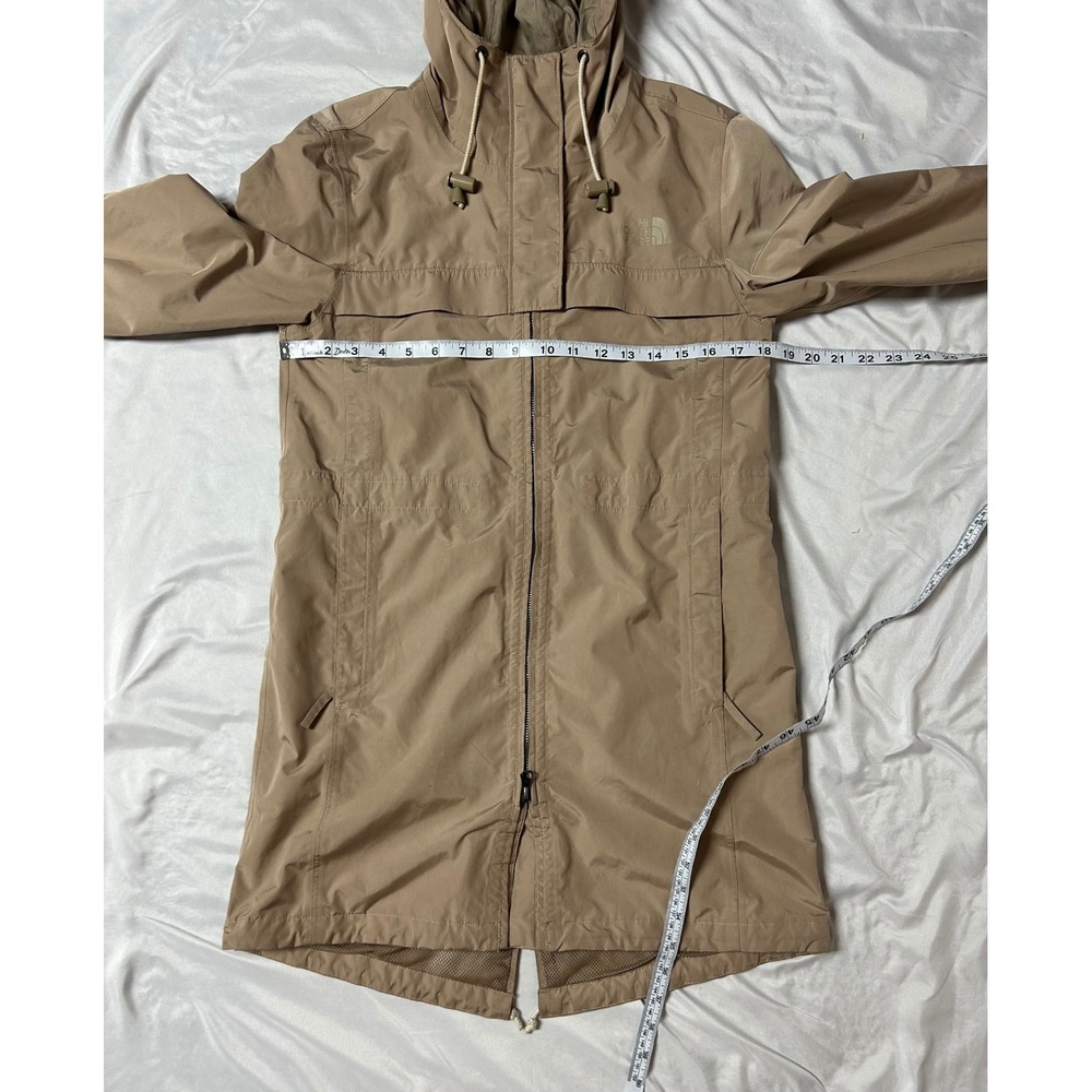The North Face Womens Cagoule DryVent Parka Rain Jacket Tan XS NF0A2S51 - Picture 15 of 16